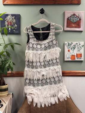 Ryu Tiered Lace Sleeveless Mini Dress